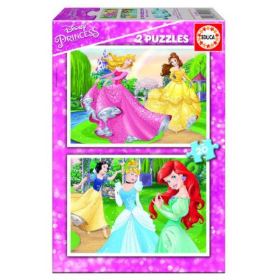 PUZZLE INFANTIL 2x20 PRINCESAS DISNEY DE 3 5 ANOS EDUCA BORRAS 16846