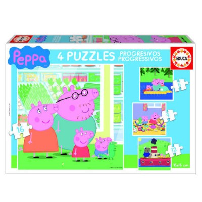 PUZZLE PROGRESIVOS PEPPA PIG 6 9 12 16 DE 3 5 ANOS EDUCA BORRAS 15918