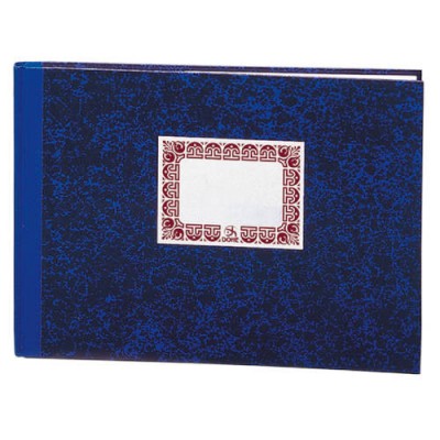 LIBRO DE CARTONe RAYADO HORIZONTAL AZUL FOLIO APAISADO 100 HOJAS DOHE 09971