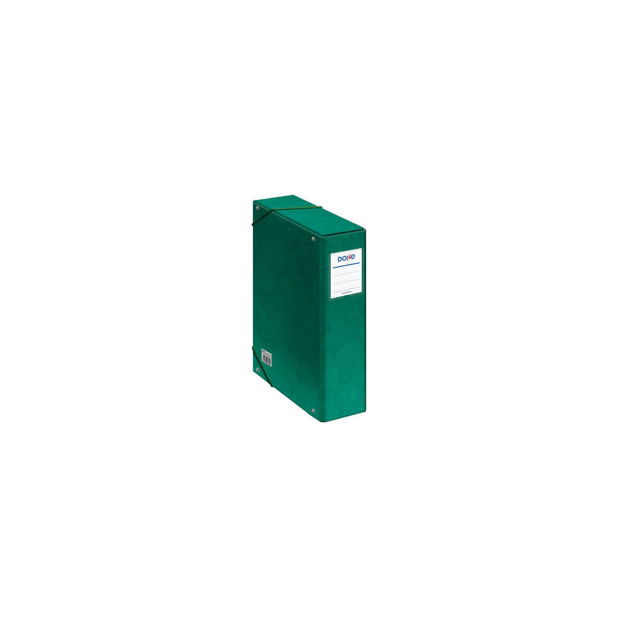 CAJAS DE PROYECTOS CARToN FORRADO LOMO DE 9 CM VERDE CON ETIQUETA 245X350X90 DOHE 09746