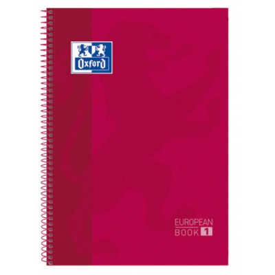 CUADERNO EUROPEANBOOK 1 TAPA EXTRADURA A4 80 HOJAS 5X5 COLOR ROJO OXFORD 100430198