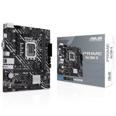 PLACA ASUS PRIME H610M KINTEL1700H6102DDR596GVGAHDMIGBLAN4SATA3M23USB32MATX