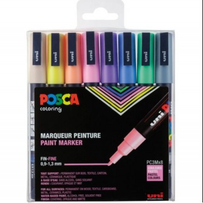 ESTUCHE 8 UDS PC 3M SP POSCA UNIBALL 182634671