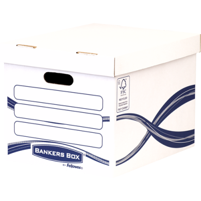 Fellowes 4460801 caja de almacenaje Rectangular Papel Azul Blanco