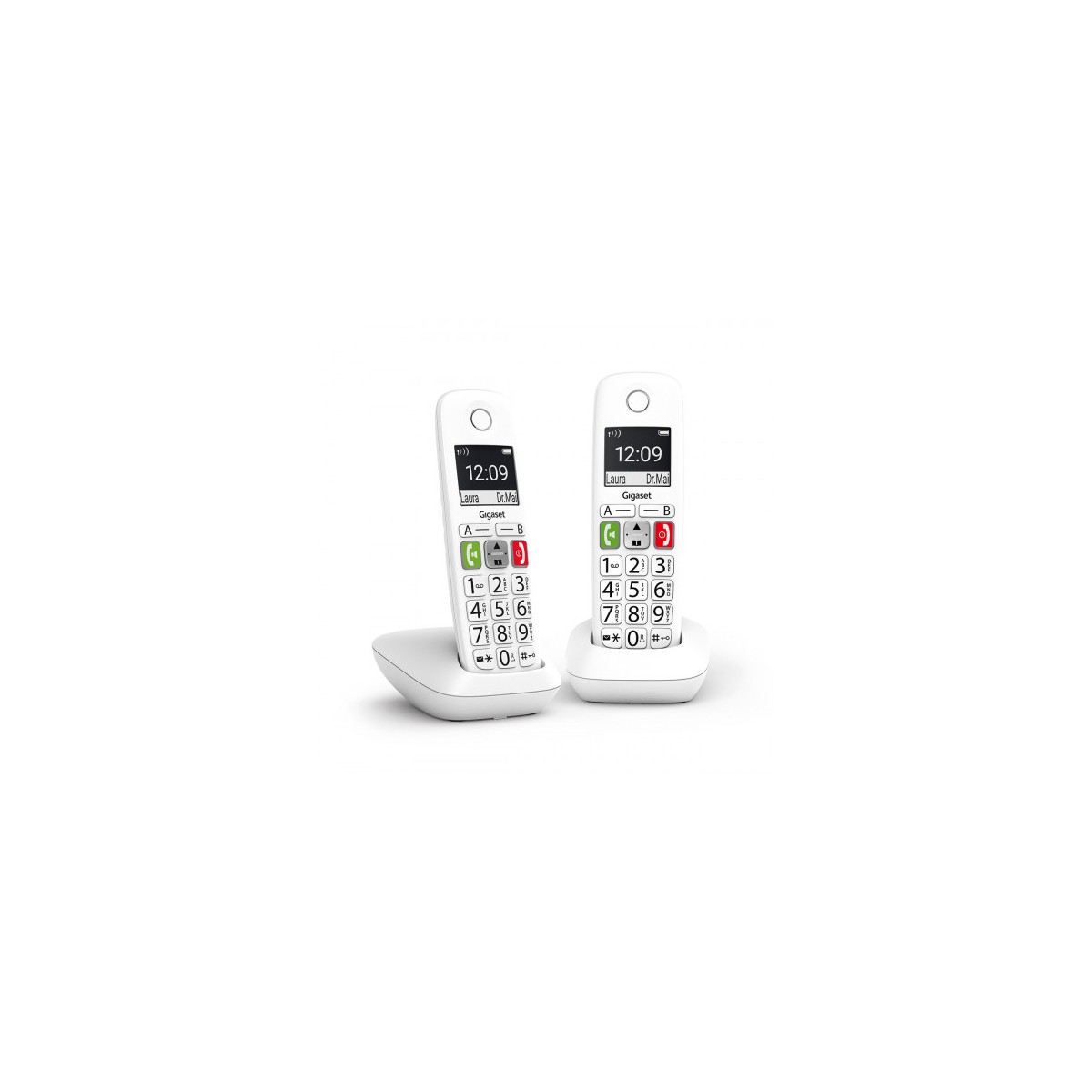 Gigaset E290 Duo Telefono DECT analogico Identificador de llamadas Blanco