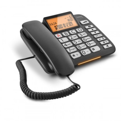 Gigaset DL 580 telefono Telefono analogico Negro Identificador de llamadas