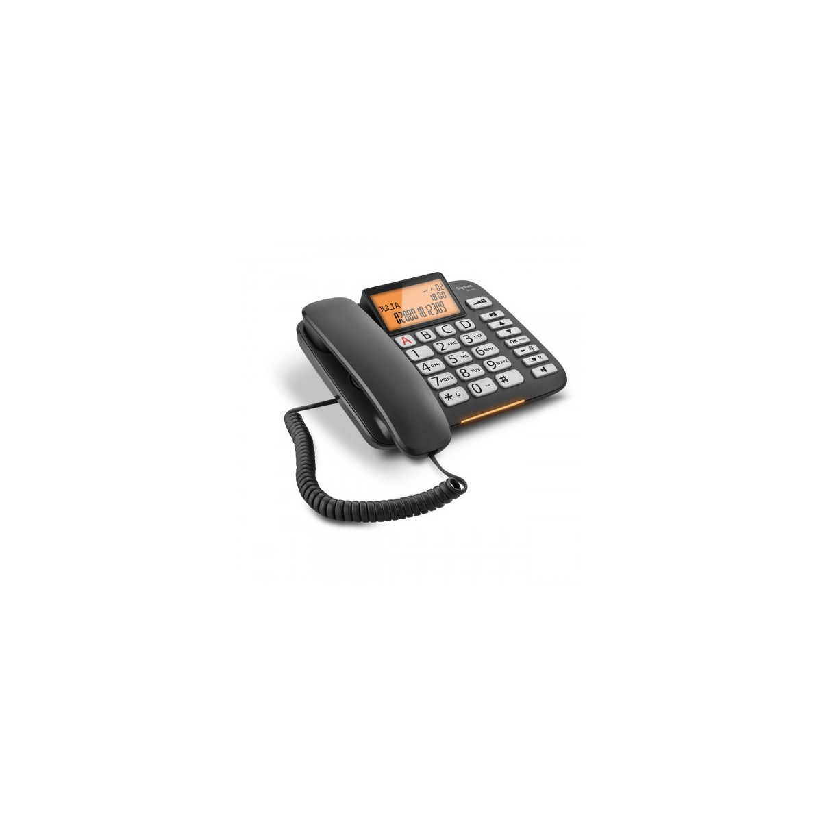 Gigaset DL 580 telefono Telefono analogico Negro Identificador de llamadas
