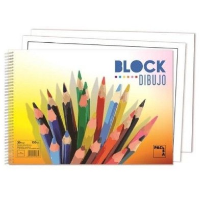 BLOCKS DE DIBUJO COLOURS 130GRTAMANO FOLIO 20 HOJAS LISO CON RECUADRO PACSA 18836