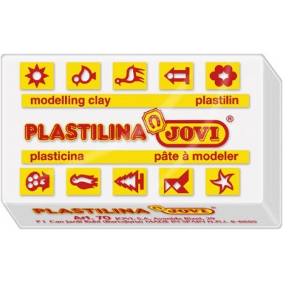 CAJA 30 PASTILLAS PLASTILINA 50 G BLANCO JOVI 7001