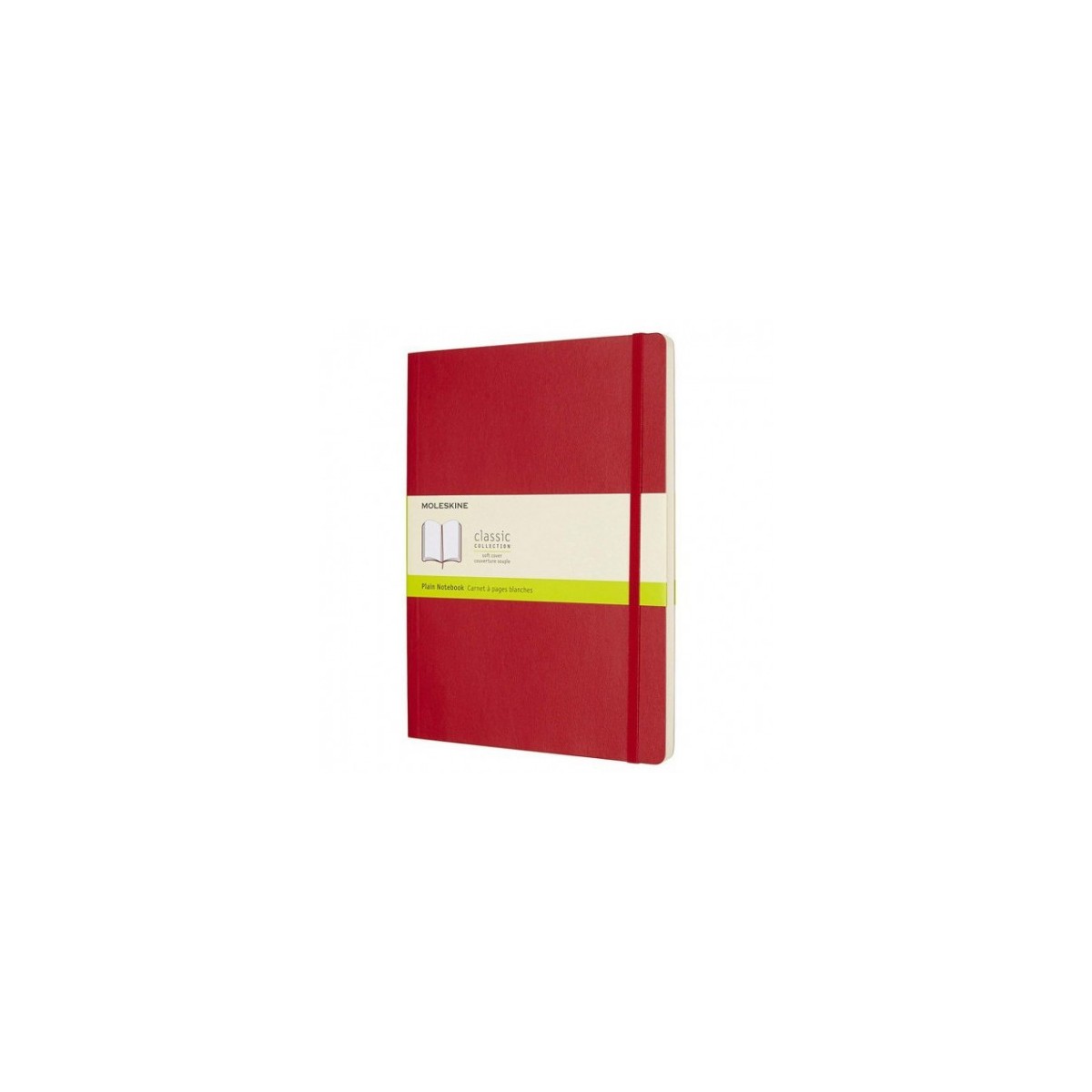 LIBRETA CLASICA TAPA BLANDA ROJO ESCARLATA XL 19X25CM LISA MOLESKINE QP623F2