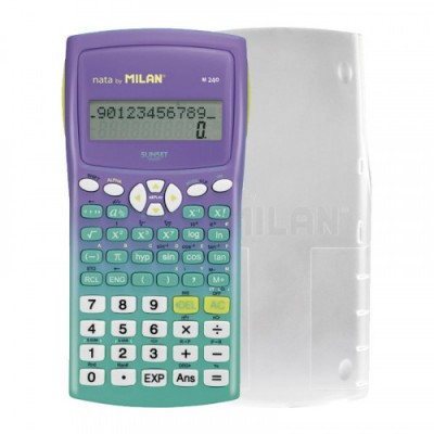 Milan 159110SNGRBL calculadora Bolsillo Calculadora cientifica Lila Turquesa
