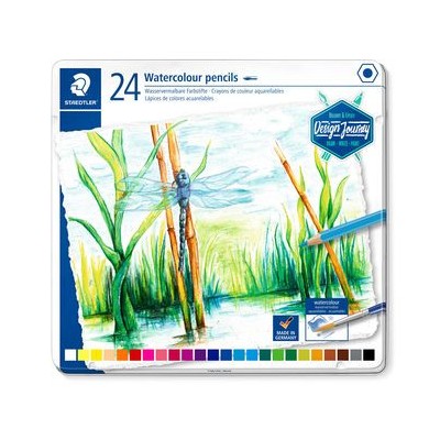 ESTUCHE DE METAL CON 24 LaPICES COLORES SURTIDOS STAEDTLER 14610C M24