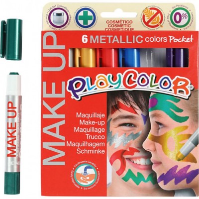 POCKET MAKE UP METALLIC 6 COLORES SURTIDOS PLAYCOLOR 01011