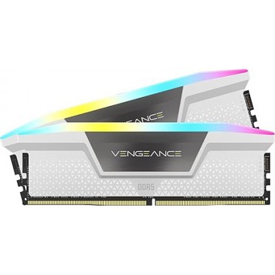 MEMORIA CORSAIR DDR5 64GB 2X32GB PC5600 VENGEANCE RGB BLANCA CMH64GX5M2B5600C40W