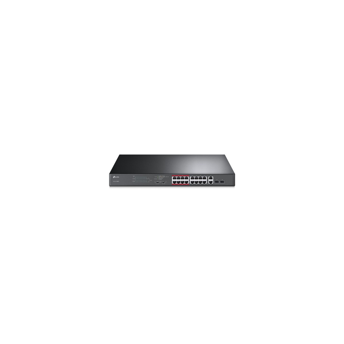 TP LINK TL SL1218MP No administrado Gigabit Ethernet 10 100 1000 Energia sobre Ethernet PoE Negro