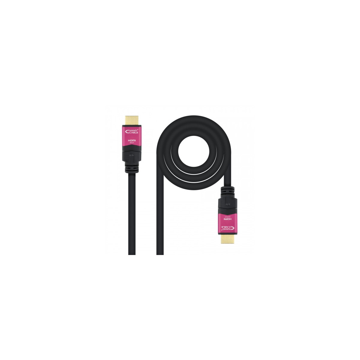 Nanocable 10153720 cable HDMI 20 m HDMI tipo A Estandar Negro Rosa