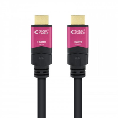 Nanocable 10153720 cable HDMI 20 m HDMI tipo A Estandar Negro Rosa