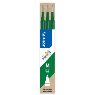 PACK 3 RECAMBIOS FRIXION VERDE PILOT BLS FR7 V S3