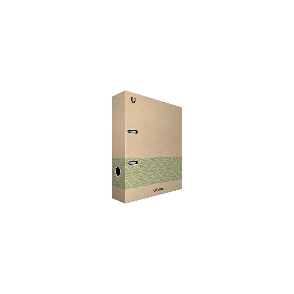 ARCHIVADOR RECICLADO ANILLAS 2X65MM CON RADO KRAFT SOFT A4 VERDE UNINATURE 17262420