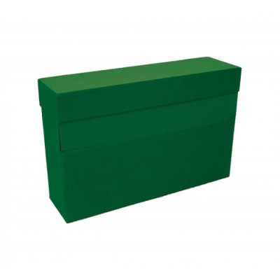 CAJA TRANSFERENCIA A4 CARTON FORRADO EN GELTEX 35X255X 11 CM VERDE MARIOLA 1675VE