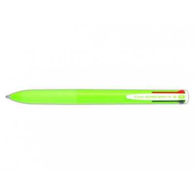 BOLIGRAFO SUPERGRIP G 4 COLORES CUERPO COLOR VERDE LIMA PILOT BPKGG 35M LG