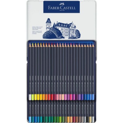 ESTUCHE DE METAL CON 48 LaPICES DE COLORES GOLDFABER FABER CASTELL 114748