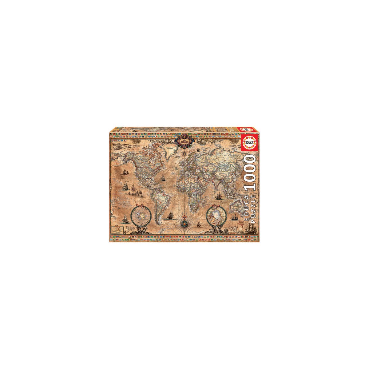 Educa Antique World Map Puzzle rompecabezas 1000 piezas