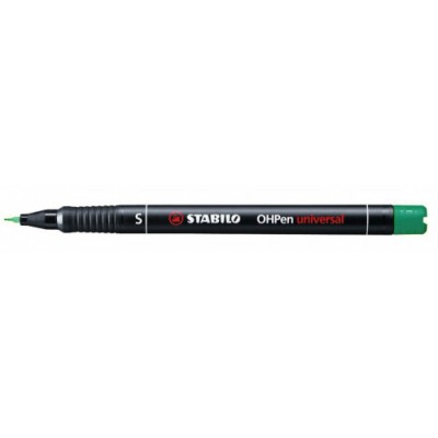 MARCADOR PERMANENTE PUNTA SUPERFINA OHPEN UNIVERSAL 04MM VERDE STABILO 841 36