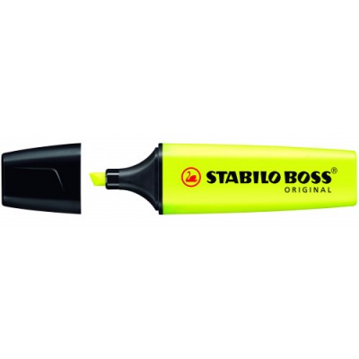 MARCADOR FLUORESCENTE BOSS ORIGINAL TRAZO 2 5MM AMARILLO STABILO 70 24