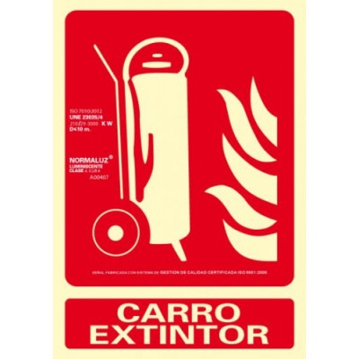 SENAL CARRO EXTINTOR 210X300 PVC ROJO ARCHIVO 2000 6171 02H RJ
