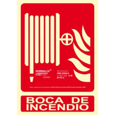 SENAL BOCA DE INCENDIO 210X300 PVC ROJO ARCHIVO 2000 6171 03H RJ