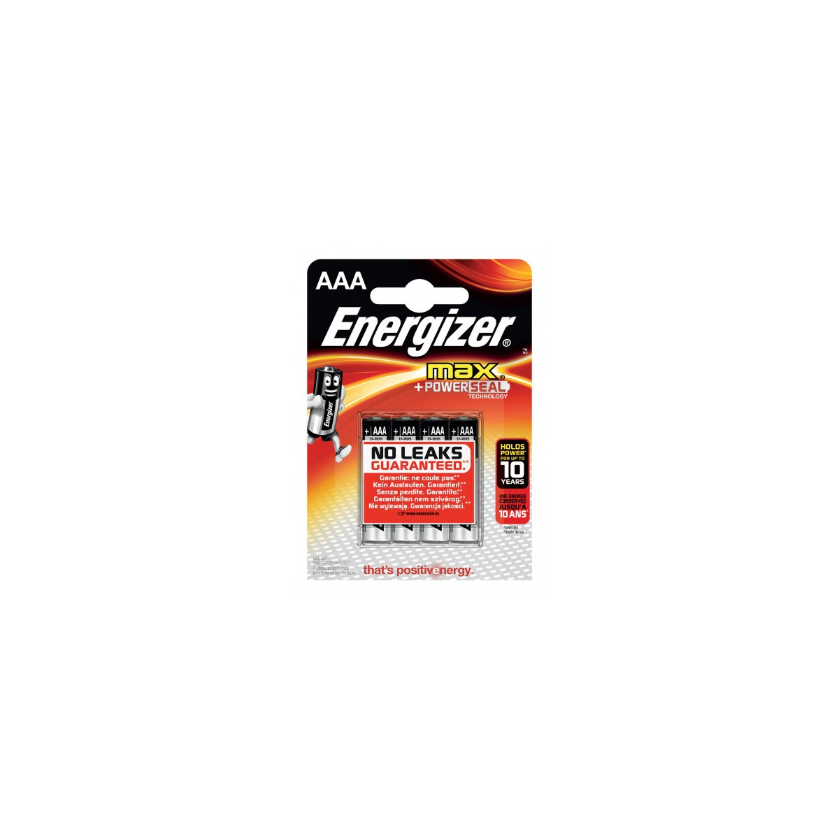 BLISTER 4 PILAS MAX TIPO LR03 AAA ENERGIZER E301532000