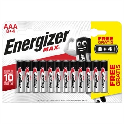BLISTER 8 4 PILAS MAX TIPO LR03 AAA ENERGIZER E301531207
