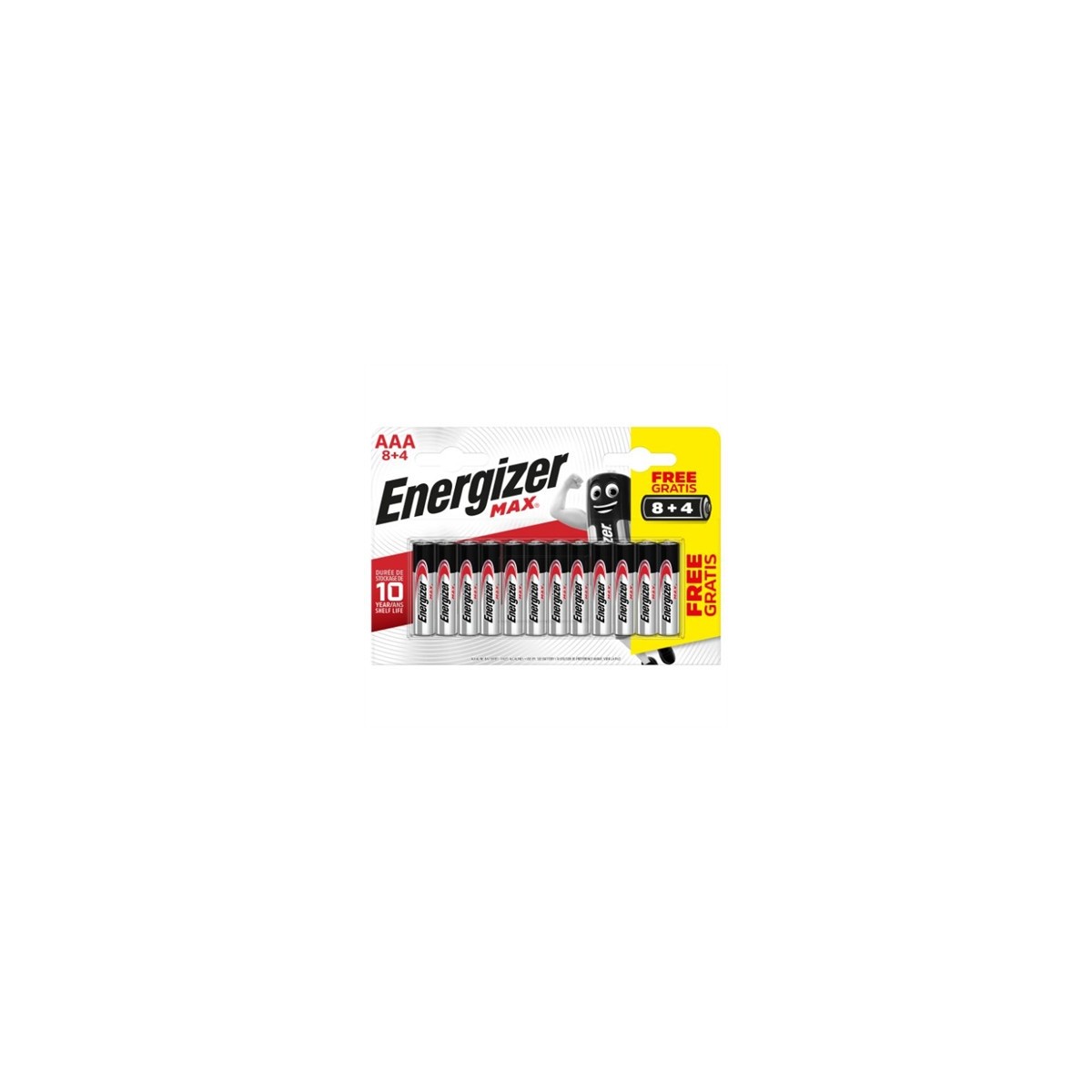 BLISTER 8 4 PILAS MAX TIPO LR03 AAA ENERGIZER E301531207