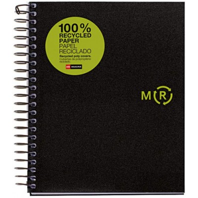 CUADERNO 100 RECICLADO NB 4 A5 120HOJAS TAPAS POLIPROPILENO MIQUELRIUS 6039