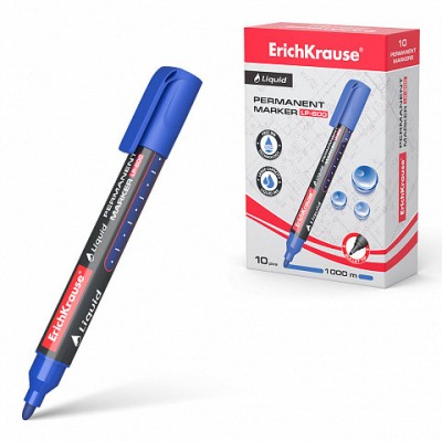 MARCADOR PERMANENTE CON TINTA LiQUIDA LP 600 COLOR AZUL ERICH KRAUSE 48770