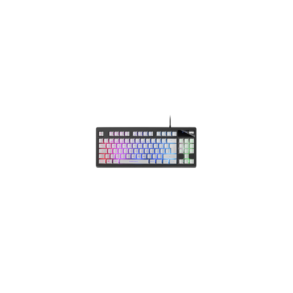 Mars Gaming MKAXWPT teclado USB Portugues Negro Blanco